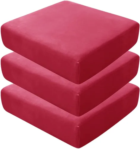Vista 30 de Fundas de asiento de terciopelo ultra suave, fundas de cojín de asiento suave SOFE fundas de sofá con parte inferior elástica lavable funda