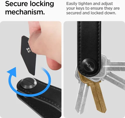 Vista 5 de Spigen Valentinus Pro Key Organizer Designed for AirTag Case, Holder, Keychain, Keyring Up to 5-6 Keys
