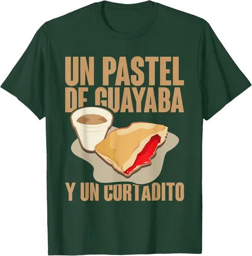 Vista 21 de Funny Cuban Coffee Guayaba Guava Breakfast T Shirt T-Shirt Asphalt Grey
