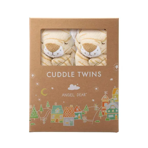 Vista 18 de Set de muñecos para abrazar Angel Dear, Cuddle Twins., Azul Elephant