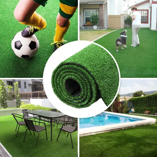 Vista 2 de Muestra de césped artificial sintético Goasis Lawn 1FTX1FT, alfombra de césped sintético para perros de interior y exterior, alfombra de césped