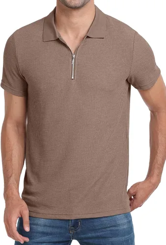 Vista 3 de Sailwind Polo de manga corta de punto gofre para hombre con cremallera de un cuarto