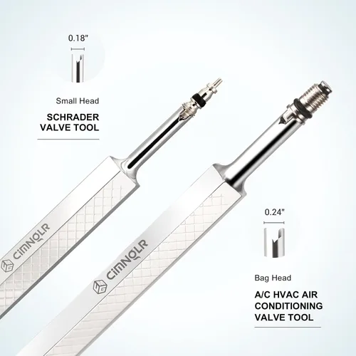 Vista 3 de Kit de herramientas de extracción de vástago de válvula de neumático, incluye herramienta de extracción de núcleo de válvula Presta mejorada