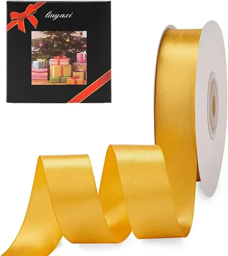 Vista 129 de Cinta de satén verde manzana de doble cara de color sólido de 1/2 pulgada x 25 yardas, cintas perfectas para manualidades, decoración de bodas