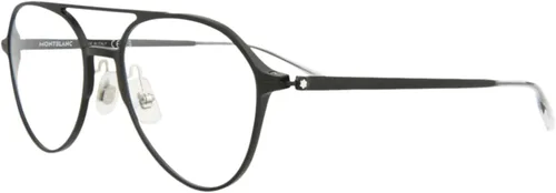 Vista 2 de Gafas de sol Montblanc MB 0195 O- 001 NegroTransparente, Negro Transparente Negro