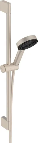 Vista 14 de hansgrohe Pulsify S Ducha de mano de 12 pulgadas con 1 chorro, barra deslizante y manguera PowderRain, Lluvia Intensa, Masaje Pulsante en níquel
