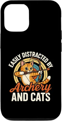 Vista 28 de Funny Cat Parent Gift Easily Distracted by Archery and Cats Case for iPhone 17