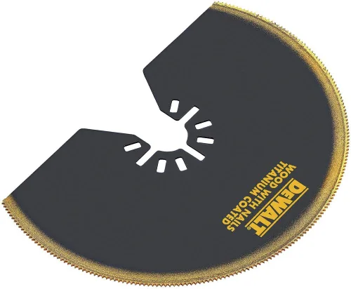 Vista 2 de DEWALT DWA4211 Oscilante Nitruro de Titanio Recubierto Hoja Semicírculo, Negro