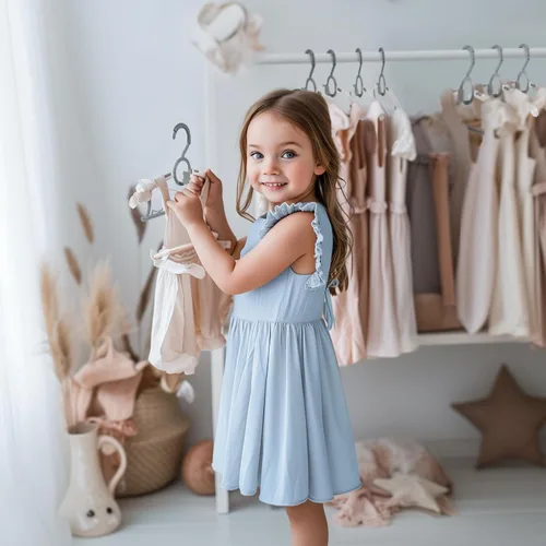 Vista 8 de Perchas ajustables para bebé, extensibles y apilables, perchas de plástico antideslizante de 11 a 14 pulgadas, perchas para niños pequeños
