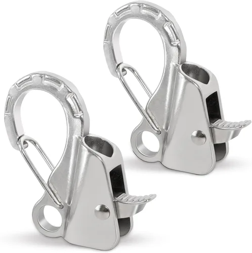 Vista 10 de Gancho de anclaje para barco, fácil de usar, sistema de anclaje sin nudos con liberación rápida, clips de gancho de anclaje de barco de acero