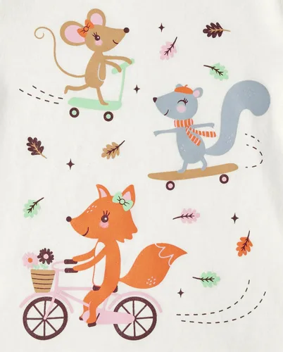 Vista 4 de The Children's Place Camiseta gráfica de manga corta de Halloween para bebés y niños pequeños, AnimalesAmabilidadSetas