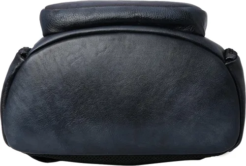 Vista 7 de Iswee Mochila de cuero retro para mujer, bolso pequeño, bonito antirrobo, casual, suave, mochila de viaje universitario, bolsa escolar, Negro