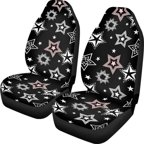 Vista 18 de INSTANTARTS Fundas de asiento de coche con diseño de dalia estética, solo para asientos delanteros, protector de asiento de vehículo, 2 unids/set