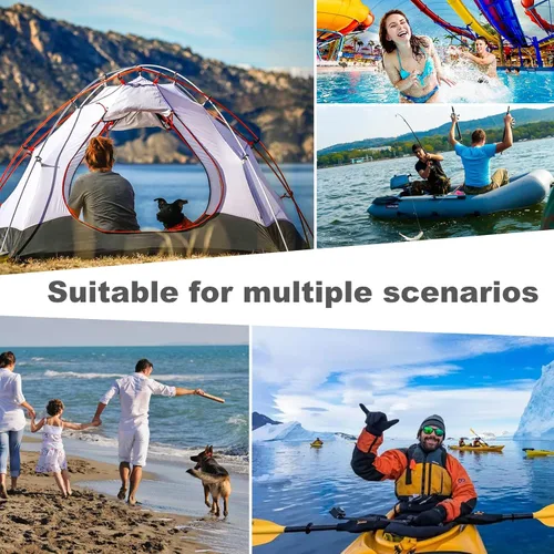 Vista 2 de Bolsa impermeable 2 en 1 para acampar al aire libre, playa, bolsa a prueba de arena, mochila impermeable para teléfono celular, accesorios
