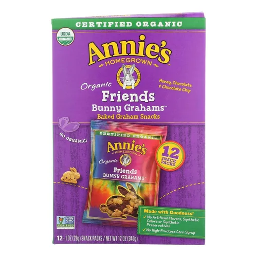 Vista 28 de Annie's Organic Chocolate Bunny Graham Snacks, 7.5 onzas