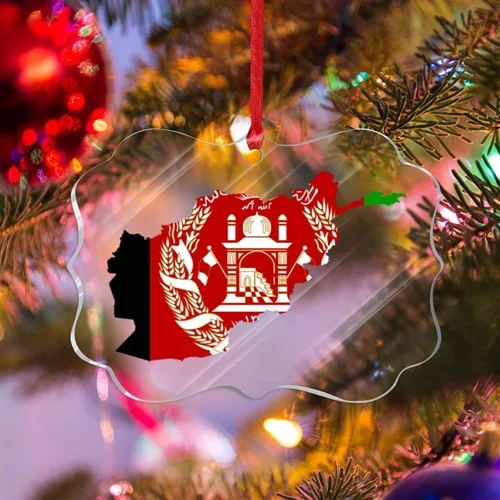 Vista 9 de Bandera de Albania, silueta de árbol, adorno de decoración de árbol de Navidad, bandera nacional, recuerdo de árbol de Navidad, recuerdo de Albania