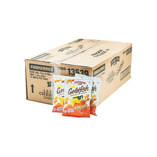 Vista 4 de Pepperidge Farm Goldfish, Cheddar, bolsas de 1.5 onzas (paquete de 72)