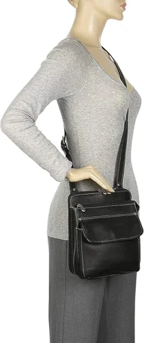 Vista 2 de Le Donne Bolso de hombro estructurado de cuero - Bolso de mujer de cuero colombiano, 9.5