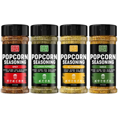 Vista 26 de Popcorn Seasoning Chocolate Powder Mix - Gluten Free & Low Sodium Cocoa Powder Blend Popcorn Flavoring Seasoning. Healthy Movie Night Theater Pop