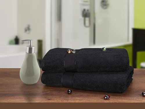 Vista 5 de GLAMBURG Juego de 2 Sábanas de Baño Extra Grandes de Algodón Premium de 700 GSM - 100% Algodón Peinado - 2 Sábanas de Baño 35x70 pulgadas - Calidad