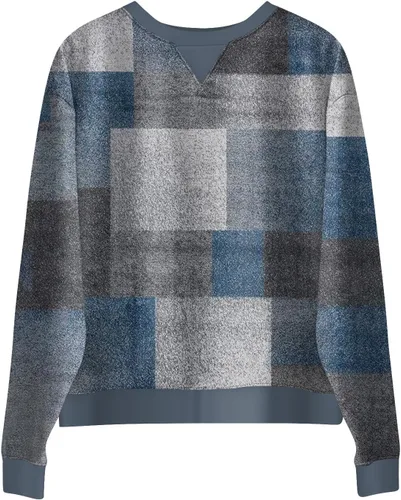 Vista 3 de Sudadera de manga larga para mujer, sudaderas de gran tamaño, estilo casual, cuello redondo, tallas S-2XL