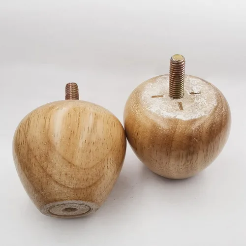 Vista 5 de Patas de madera de 2 pulgadas para muebles, patas de repuesto de muebles de sofá de madera maciza, patas de gabinete/escritorio/estantería