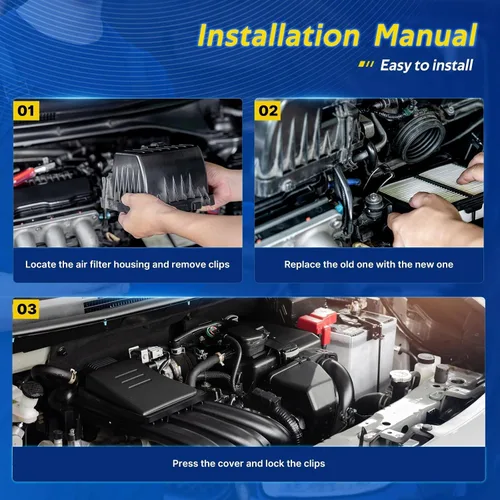 Vista 7 de Repuesto del filtro de aire del motor para Mazda 3 2019-2024, CX-30 2020-2023, CX-50 2020-2024, 3 Sport 2020-2024, compatible con CA12668