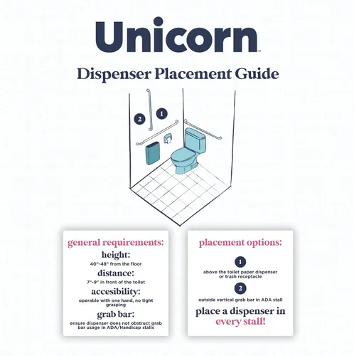 Vista 5 de UNICORN Kit de iniciación de dispensador de baño acrílico montado en la pared, incluye un cartucho, 60 tampones de algodón orgánico y un cartucho