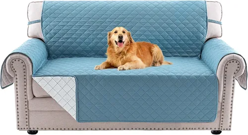 Vista 26 de PrinceDeco Funda de sofá para perros, lavable y reversible, apta para mascotas, resistente al agua, protector de muebles con correas elásticas
