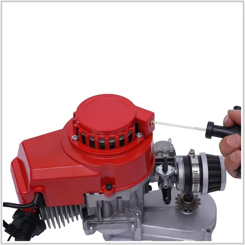 Vista 5 de CNCEST Motor de 2 tiempos de 49 CC – Kit completo – Motor de bicicleta de bolsillo de 1.732 in – Motor completo de arranque para motocicleta