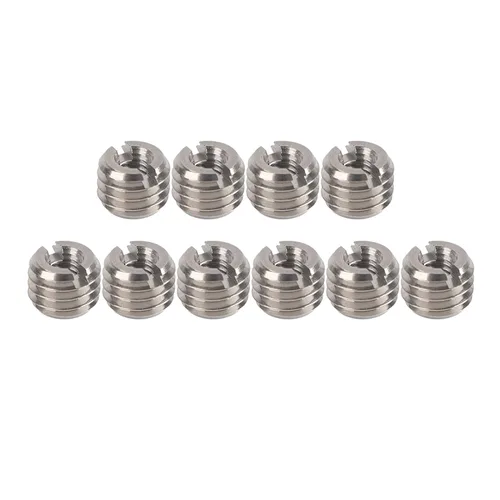 Vista 24 de 10 piezas de inserción de rosca autorroscante, tuerca reductora de acero inoxidable de 0.236 in hembra M3x0.0.197 in macho M5x0.0.315 in