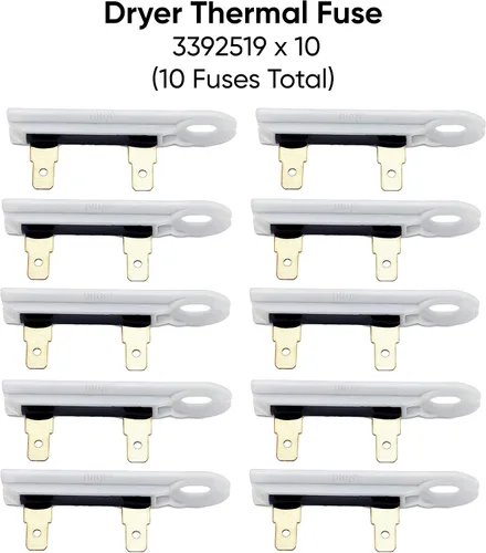 Vista 2 de 3392519 x 10 Fusible Térmico para Secadora - Pieza de Repuesto para Whirlpool y Kenmore Exact Fit DR Quality Parts™ 3388651 WP3392519VP 694511