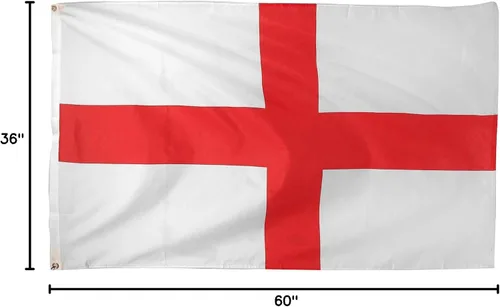 Vista 3 de Inglaterra - St. George Cross 3 x 5 pies Bandera de poliéster impresa Bandera inglesa