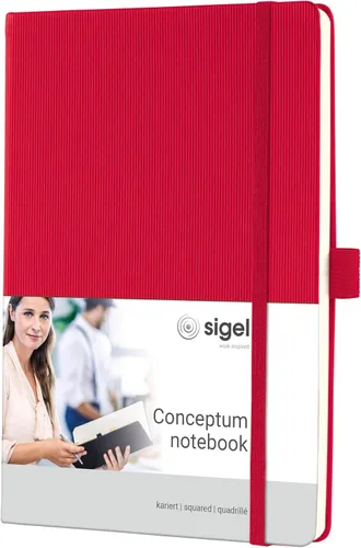 Vista 17 de Sigel Cuaderno CO120 CONCEPTUM®, negro, Tapa dura, liso con hoja guía rayada, aprox. A5, con numerosas características