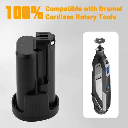 Vista 2 de Joiry Batería de iones de litio de repuesto de 12 V 3000 mAh con mayor seguridad y mayor tiempo de funcionamiento, compatible con herramientas