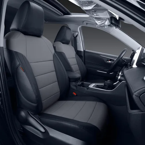 Vista 20 de coverdream Fundas de asiento personalizadas para Toyota RAV4 2019-2025, no Piel sintética (beige)