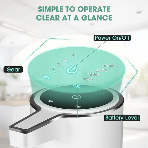 Vista 8 de Paquete de 4 dispensadores automáticos de jabón líquido sin contacto, dispensador de jabón líquido con sensor inteligente de 13.5 onzas, recargable
