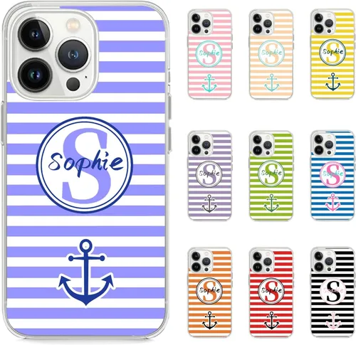 Vista 15 de Fundas personalizadas con inicial y nombre personalizado para Samsung Negro
