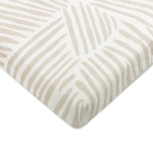 Vista 13 de Babyletto Sábanas para cuna de 100% algodón orgánico para todas las etapas, con certificado GOTS, ajustables 360°, muselina ultra suave