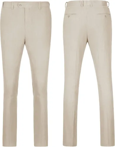 Vista 5 de Trajes de boda de lino para hombre, ajuste delgado, 2 piezas, traje de novio, vestido de fiesta de graduación, esmoquin, chaleco, pantalones
