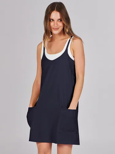 Vista 8 de Caracilia Mini vestido de verano para mujer, casual, sin mangas, tirantes delgados, vestido corto de moda, para tenis, golf, atlético