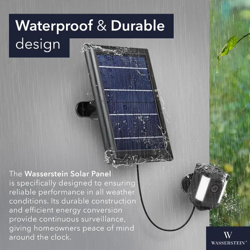Vista 6 de Wasserstein - Panel solar compatible con batería de cámara Ring Spotlight y con batería totalmente nueva de cámara Ring Stick Up. Alimenta tu cámara