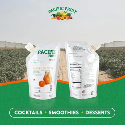 Vista 9 de FRUTA DEL PACÍFICO - Jugo de mora dorada - Jugo de Physalis - Puré de bayas doradas - 100% VERDANA LISTA PARA USAR PARA SUS BEBIDAS - 100% FRUTA
