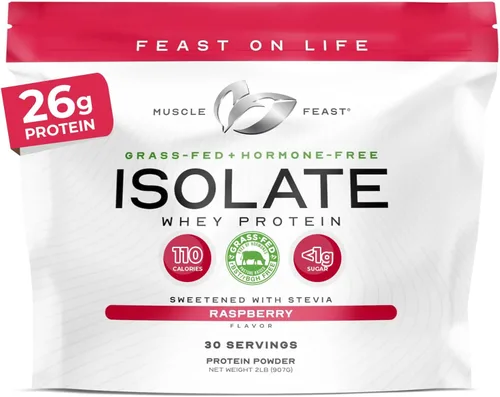 Vista 10 de Muscle Feast Proteína de suero aislada de vacas alimentadas a pasto, totalmente natural sin hormonas, criadas en pasto, Proteína de suero aislada