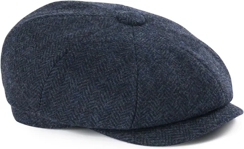 Vista 11 de FEINION Gorra de lana para hombre, 8 paneles, Ivy Tweed Cabbie, sombrero plano, Baker Boy