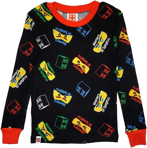 Vista 4 de LEGO Ninjago - Conjunto de pijama de 4 piezas, manga larga, pantalón largo, brilla en la oscuridad
