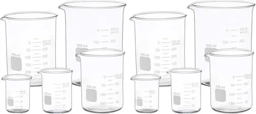 Vista 13 de Juego de vasos de vidrio de borosilicato de 4 piezas, 0.3-8.5 fl oz