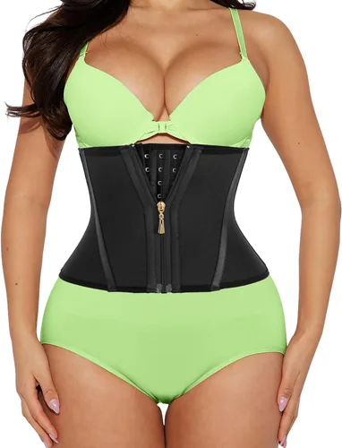 Vista 8 de Entrenador de Cintura de Torso Corto para Mujer, Baja la Grasa del Vientre, Fajas Colombianas de Entrenamiento, Corsé Moldeador de Cintura