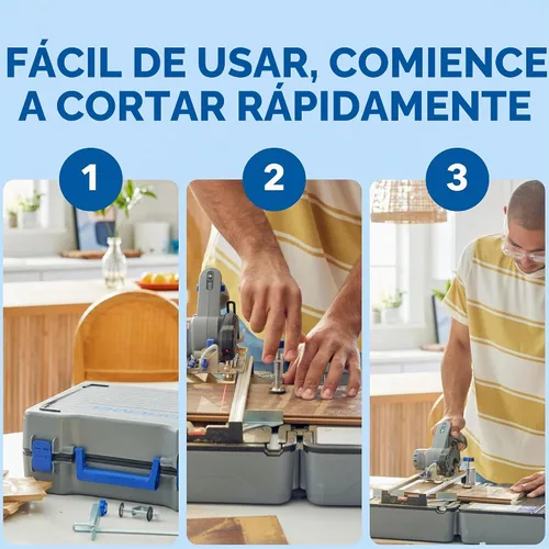 Vista 3 de Estación de sierra portátil Dremel Blueprint con sierra circular compacta de 12V sin escobillas y estuche de corte multiuso (CS12V-S1C)