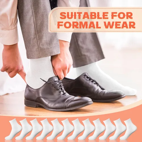 Vista 4 de Tigeen 72 pares de calcetines de tobillo deportivos a granel para adultos, unisex, calcetines de algodón, calcetines casuales para hombres y mujeres